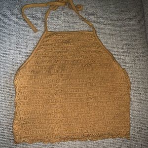 Mustard tanish colored crop top